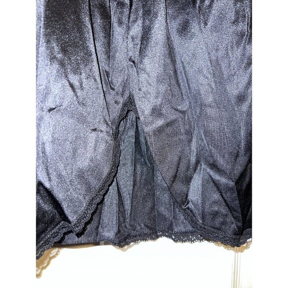 Vintage VANITY FAIR Lingerie Half Slip Black Nylon 18”  Style 11-760 Sz M - Picture 5 of 7